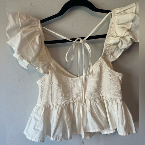 Cropped zara fluffy arm top - Picture 4 of 4